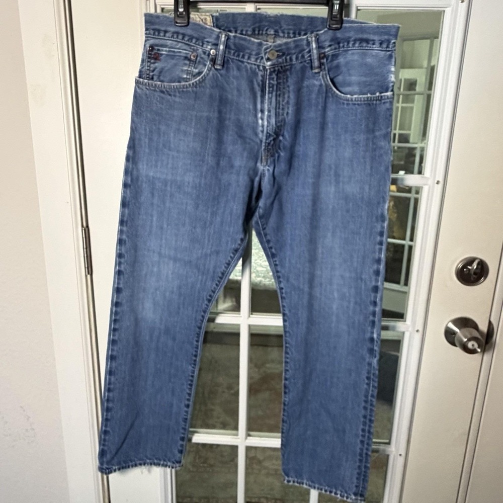 Vintage Polo Ralph Lauren Jeans Men's 36x30 Distressed Denim Y2K Grunge